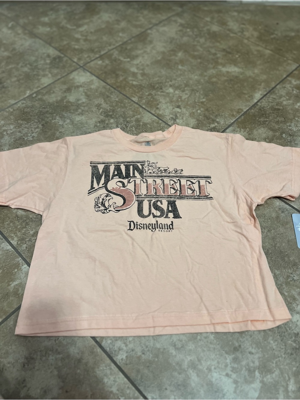Disney Peach Main Street USA Short Sleeve Tee